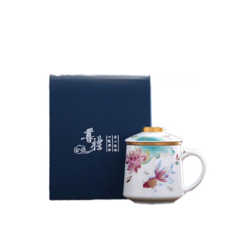 Yunyan Mutton-Fat Jade Ceramic Office Cup
