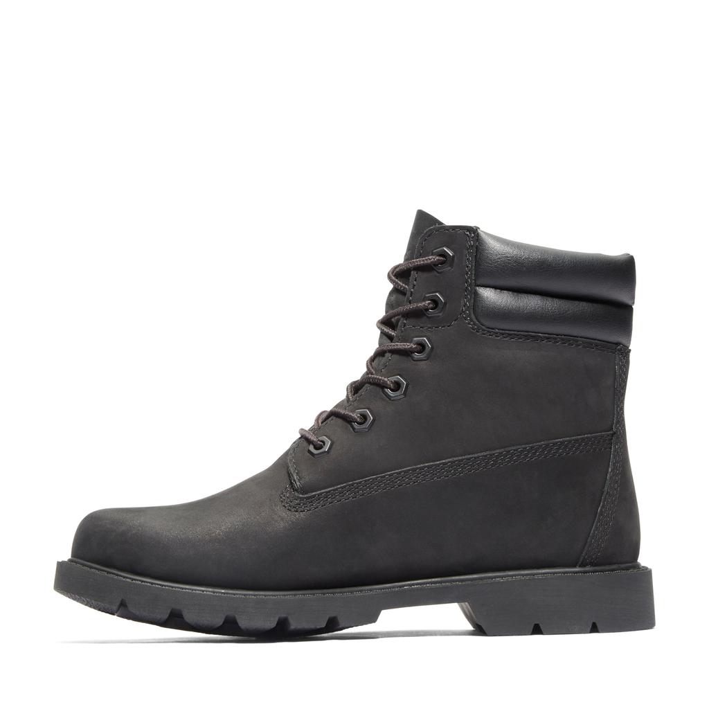 Timberland Lindenové dřevo Vodotěsné Velikost TB1A156S0011 6palcové šněrovací boty, Dámské, Černé, 7.0 (24,0 cm),