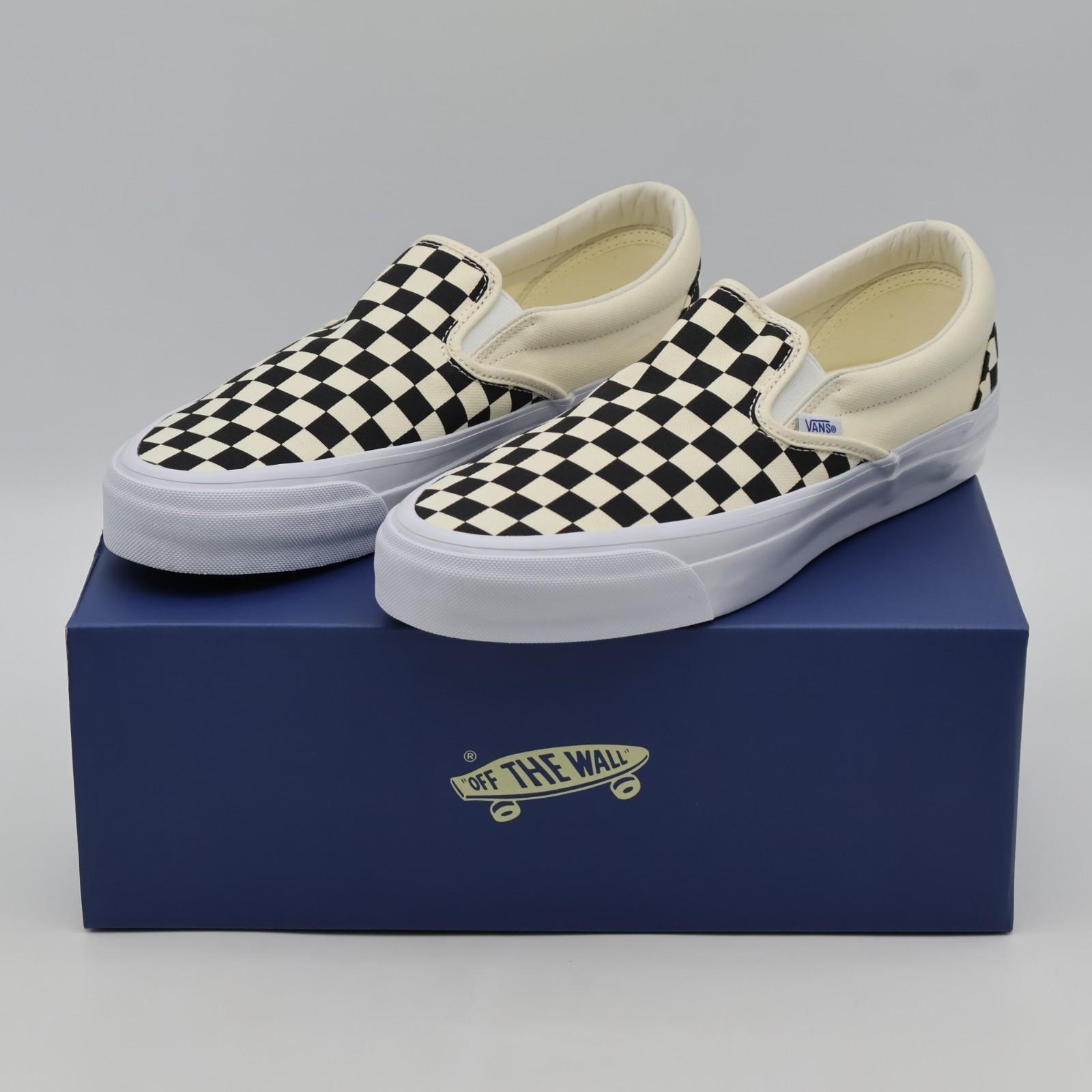VN000CSE2BO Vans Slip-On Reissue 98 Checkerboard Black Off White (Men s) 10