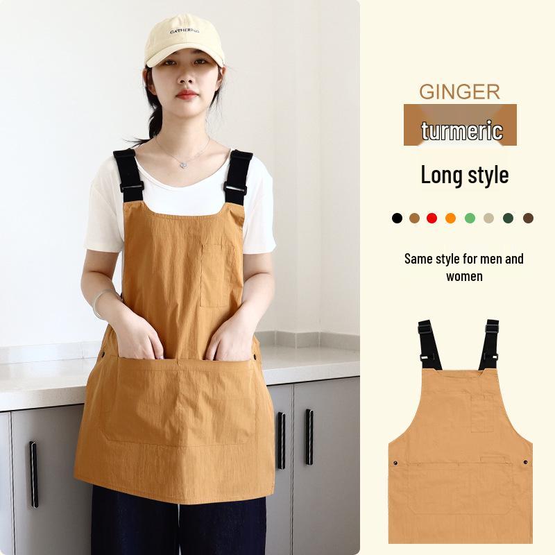 Waterproof Canvas Apron with Custom Logo - Art Studio & Barista Workwear Vest Style