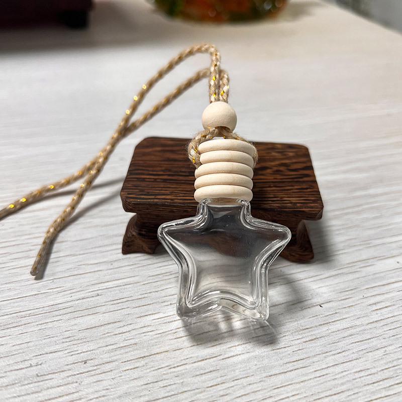 Heart-Shaped Car Aromatherapy Pendant - Creative Car Perfume Bottle for Interior Accessories