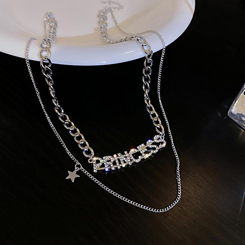 

Женское двуслойное ожерелье на ключицу в милом принцессном стиле – Легкая роскошь, крутой и трендовый хип-хоп аксессуар