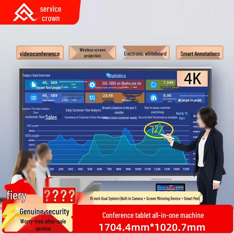 Qingguan 75-inch Interactive Conference Tablet (CN Version)