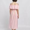 Foreign Trade European and American Single One piece Dress Women Summer New off-Shoulder Sweet French style Temperament off-Shoulder Sling Long dress