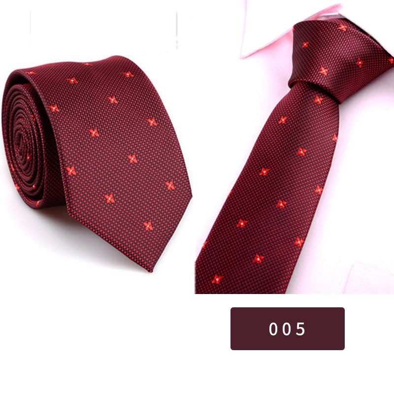 Men's Korean Style Polyester 6cm Business Ties