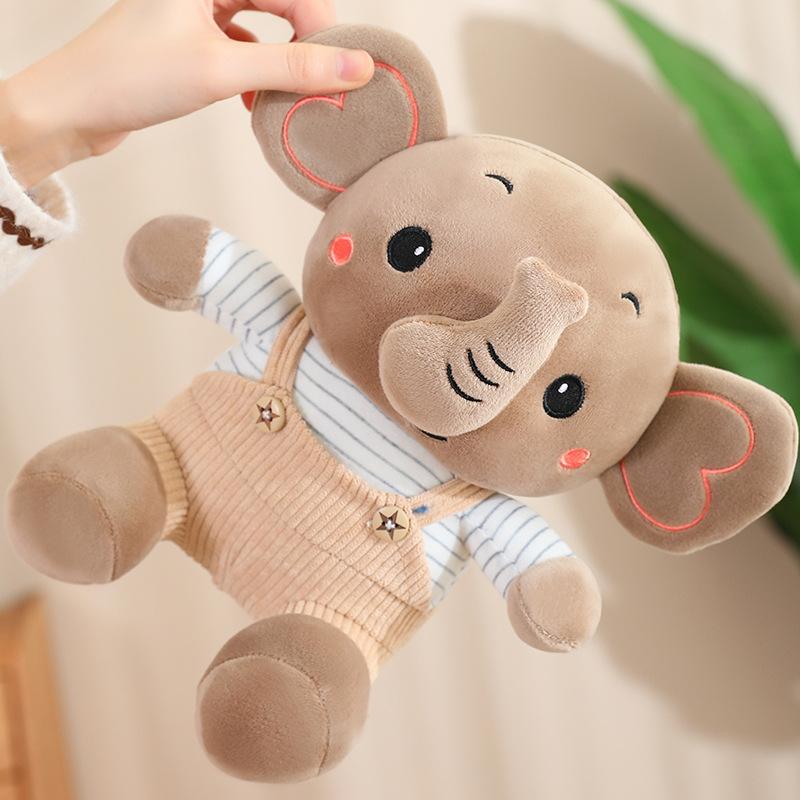 Cute Baby Elephant Doll Strap Like Plush Toy Doll Elephant Throw Pillow Rag Doll Children's Gift