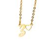 Fashion Initial Pendant Necklace For Women Letter Name Hollow Out Heart Charm Stainless Steel Gold Color Chain Jewelry Gift