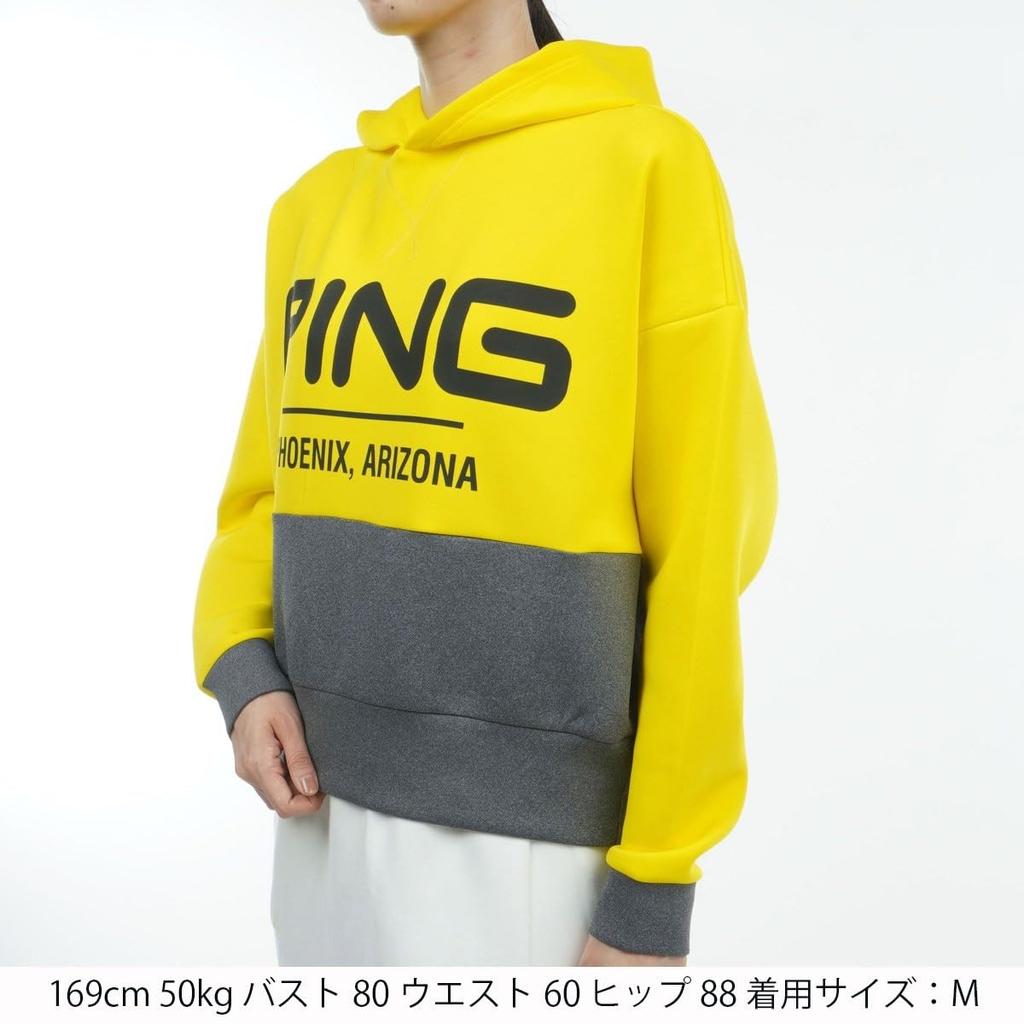 Sweatshirt Hoodie Heat Golf Yellow L [Pin Apparel] Women's (Brand Logo, Storage, Warmth) / / 622-3262800 061_Light
