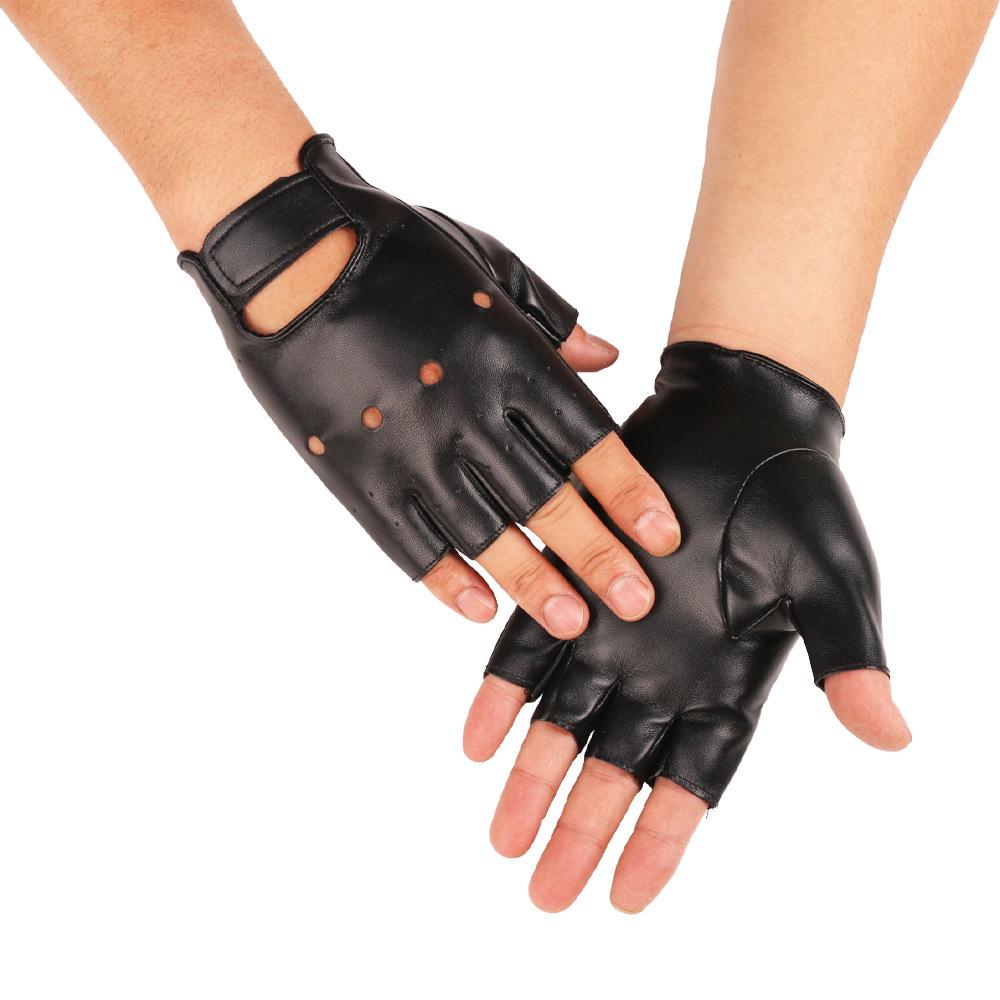 Unisex Motorcycle & Dance Half-Finger Gloves for Nightclub Performance