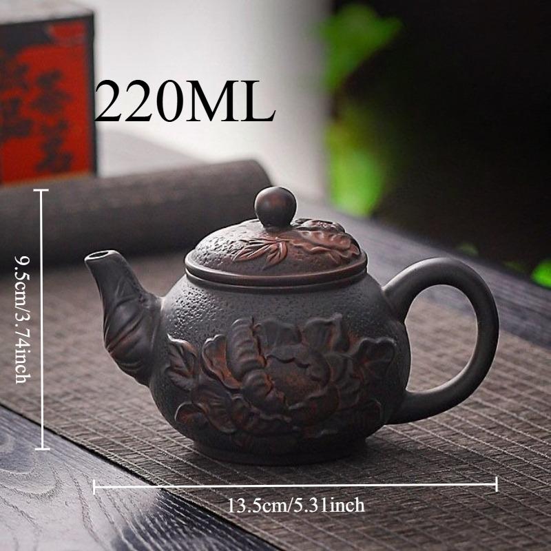 Premium Purple Clay Teapot Homeware Ceramic Relief Zisha Teapot Tea Brewing Kettle Gongfu Tea Set