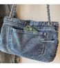 Damen Denim-Tragetasche Mode 2025: Vielseitige Ketten-Schultertasche mit großem Fassungsvermögen