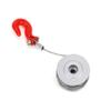 Remote Control Car Accessory 25T Servo Winch Roller Silver Red Aluminum Alloy RC Crawler Winch Upgrade Accessories(Silver Red )