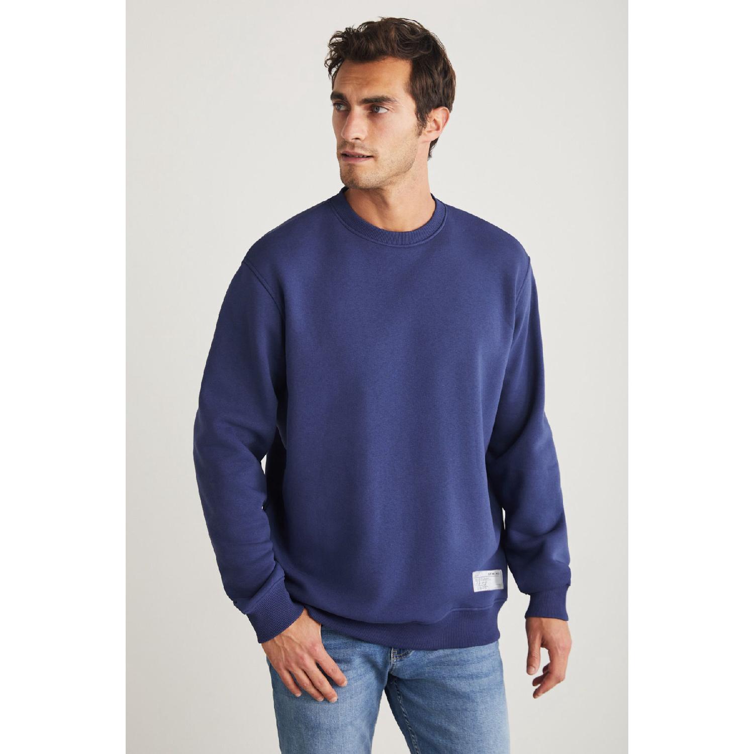 

Travis Men s Organic Fabric Soft Regular Fit Round Collar Navy Blue Sweatshirt L розовый