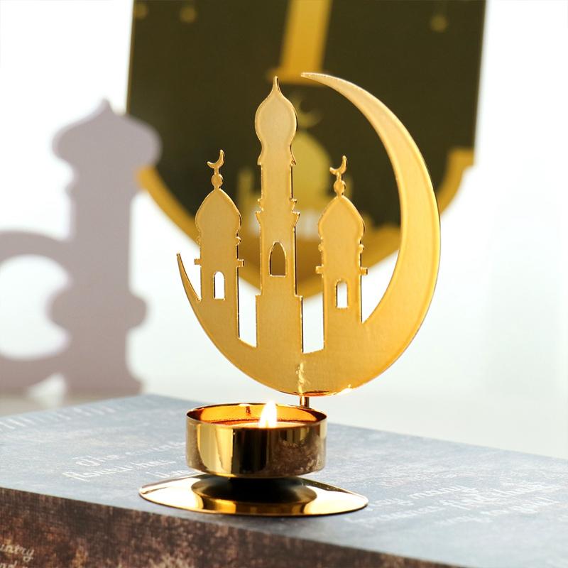 Candlestick EID Mubarak Ramadan Decoration For Home Eid Mubarak Islamic Muslim Party Supplies Ramadan Kareem Eid Al Adha Decor