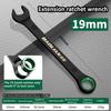 Portable 6-19MM Combination Wrench Open-end Dual-purpose Ratchet Spanner Manual Spanners Car Repair Tool