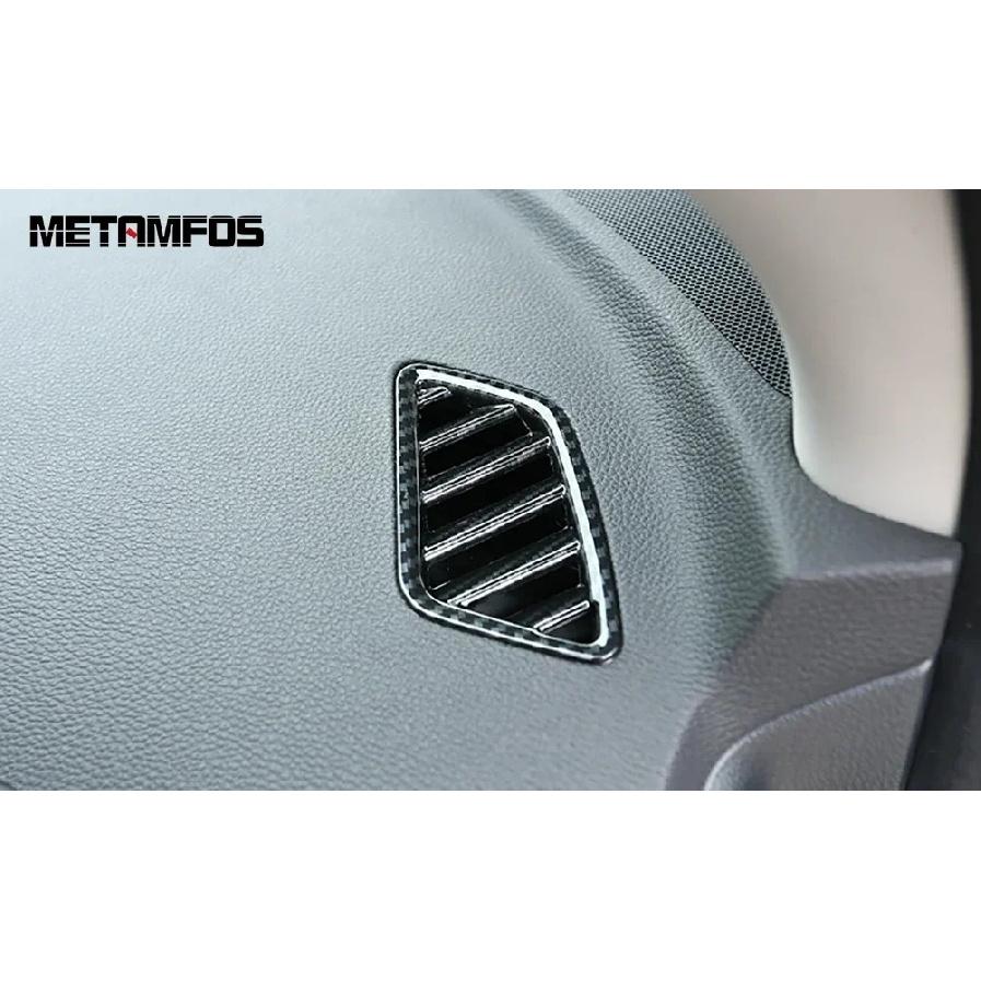 For Mitsubishi Eclipse Cross 2017-2024 2025 Carbon Fiber Front Upper Air Condition Vent Outlet Cover Trim Interior Accessories