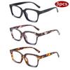3pcs New Square Reading Glasses Men Women Oversized Glasses Frame Fashion High-definition Presbyopia Eyeglasses Rivets Eyewear