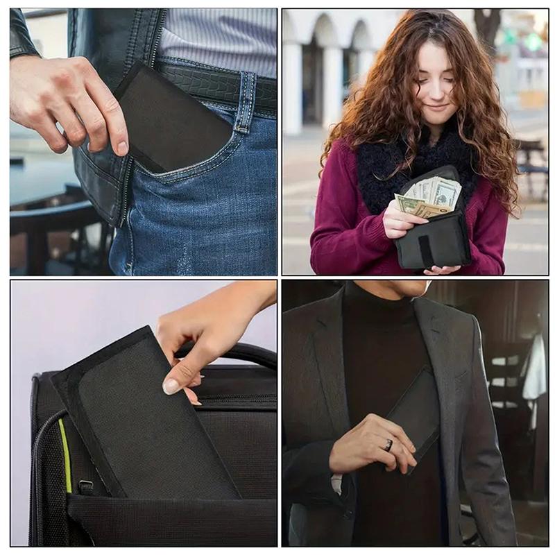 Waterproof Oxford Cloth Multi-Functional Six-Card Slot Cash Storage Wallet, Transparent Folding Coin Purse, Cosmetic Bag
