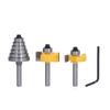 Router Bit 14in Shank Multi Grooved with 6Pcs Bearing 18in 14in 516in 38in 716in 12in