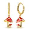 Original 925 Sterling Silber Niedliche Frucht Ohrringe Rote Kirsche Erdbeere Pilz Anhänger Creolen Für Damen Schmuck Geschenk