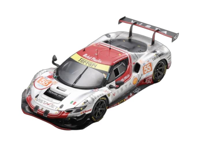 

LookSmart Scale Ferrari 296 GT3 Vista AF Corse 2024 Le Mans 24 Hours Lobera Finished Model 1/43 #55 F. Helio/S. Mann/A.