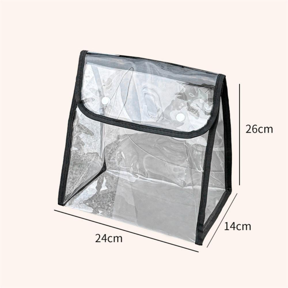 Clear Pvc Waterproof Hanging Bag Electric Vehicle Front Pocket Large Capacity Mobile Phone Lipstick Storage Bag Shopping Handbag