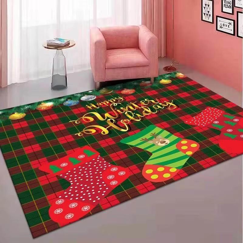 Christmas Decorations Carpet for Living Room Home Decor Sofa Table Large Area Rug Bedroom Entrance Doormat Bathroom Non-slip Mat