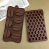 7-Cavity Silicone Mold for Coffee Beans, Candy, Chocolate, Cake, Fondant, Wax, and Ice Cubes.