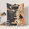 1Pc Haikyuu Team Spirit Flannel Blanket, Soft And Comfortable, Casual Warm, Camping Travel, Christmas, Halloween Xmas Gift S1234