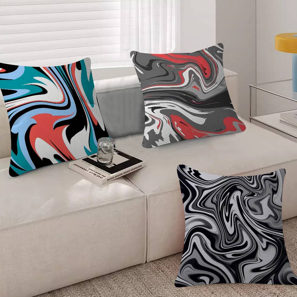 Strata Liquid Game Use Personalized Picture Text Home Decorative Pillows Household Gifts 45x45cm