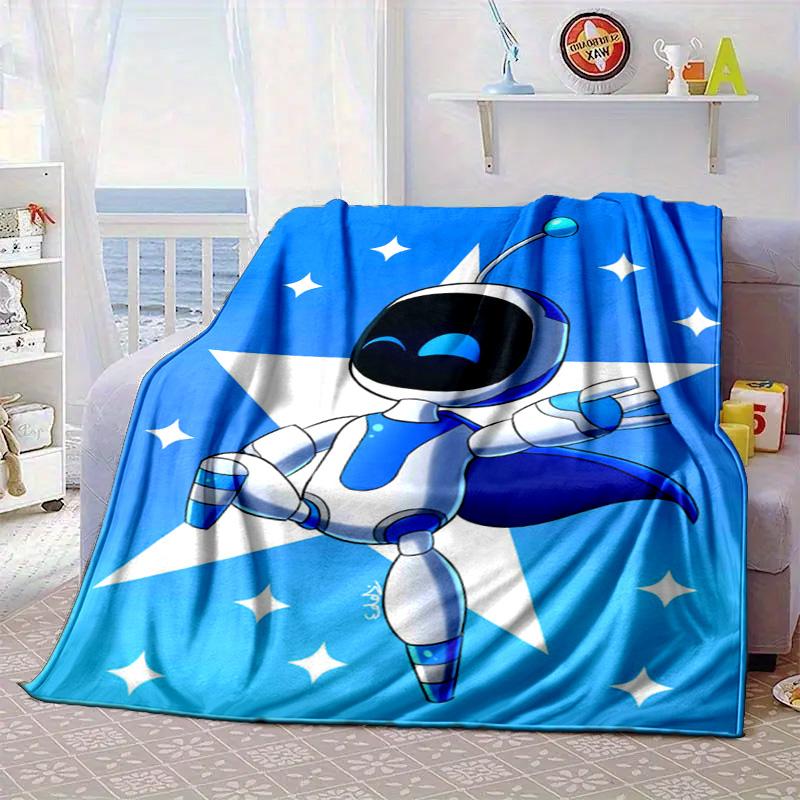 Weltraumabenteuer Astro Bot Tragbare Decke/Weiche Decke Bettwäschedecke Geeignet für Reisen Camping Wohnzimmer Büros Sofas Fan-Geschenke
