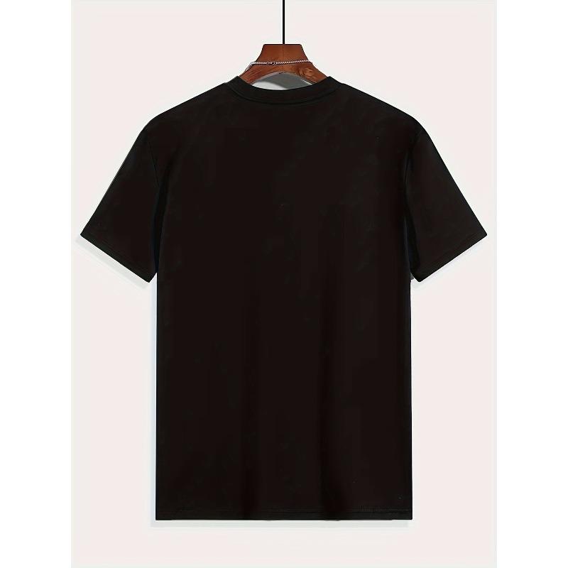 European Sizes Stylish Summer Men'S Patterned T-Shirts with Short Sleeves for The Summer