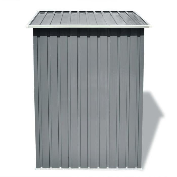 VidaXL Abri de stockage pour jardin Métal Gris 204 x 132 x 186 cm 42983