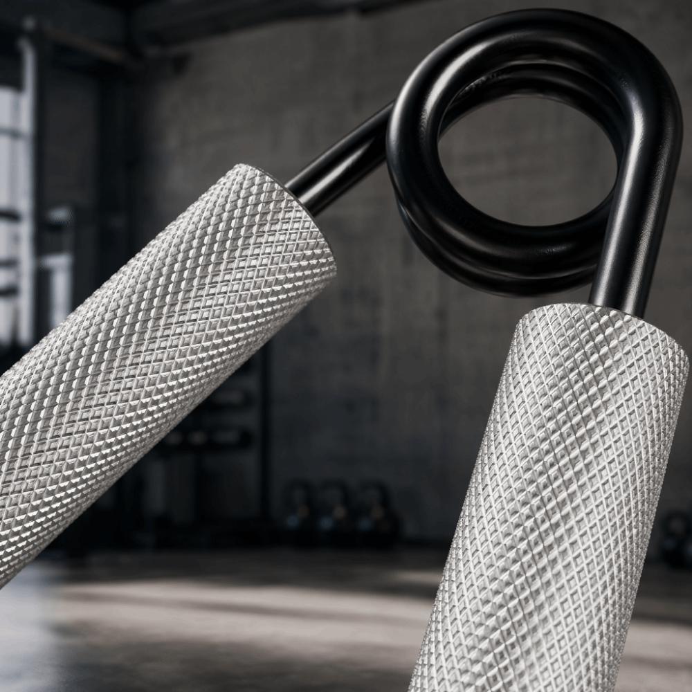 2pcs Spring Steel Hand Grip Strengthener Knurled Handles Forearm Trainer Arm Workout