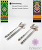 BALWOO Korean Style Vacuum Spoon Chopsticks Korean Joseon Dynasty Gyeongbokgung Color Dancheong Pattern Design SUS304 Stainless Steel Korean Spoon