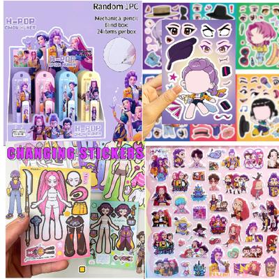 Kpop Demon Hunterix Note Book Keychain Backpack Pendant Student Pen Set Make Up Sticker Chain 3d Pattern Kpop Anime Movie Gift