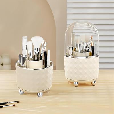 Makeup Brush Holder Organizer,360°Rotating Makeup Organizer,Spinning Cosmetic Organizer Pen Holder,Makeup Brushes Holder for Vanity Desktop