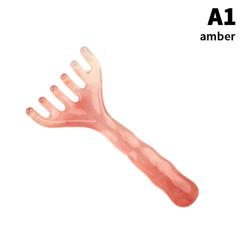 

Смола Массажная расческа для кожи головы Бамбуковый секционный стиль Акупрессура Меридианная терапия Уход за волосами Портативный инструмент для гуаша Релаксация