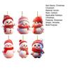 Christmas Ornament 2D Cartoon Snowman Shape Hanging Decoration with Lanyard Festive Atmosphere Christmas Decor