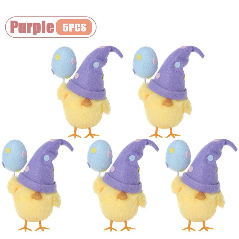 1-5PCS Easter Decor Instagram Cute Egg Chick Doll Ornament Festival Party Gift Home Decoration Seasonal Display