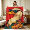 All Season Flannel Blanket with Cool Duck Wearing Fashion Glasses Floral Shirt Print Soft Warm Throw Blanket for Sofa Couch Office Bedroom Living Room