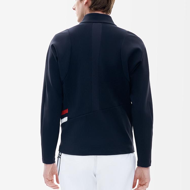 Fila Athletics Logo Print Sports Cotton Jacket Men Jacket Legendary-Blue A11M215906F-NV