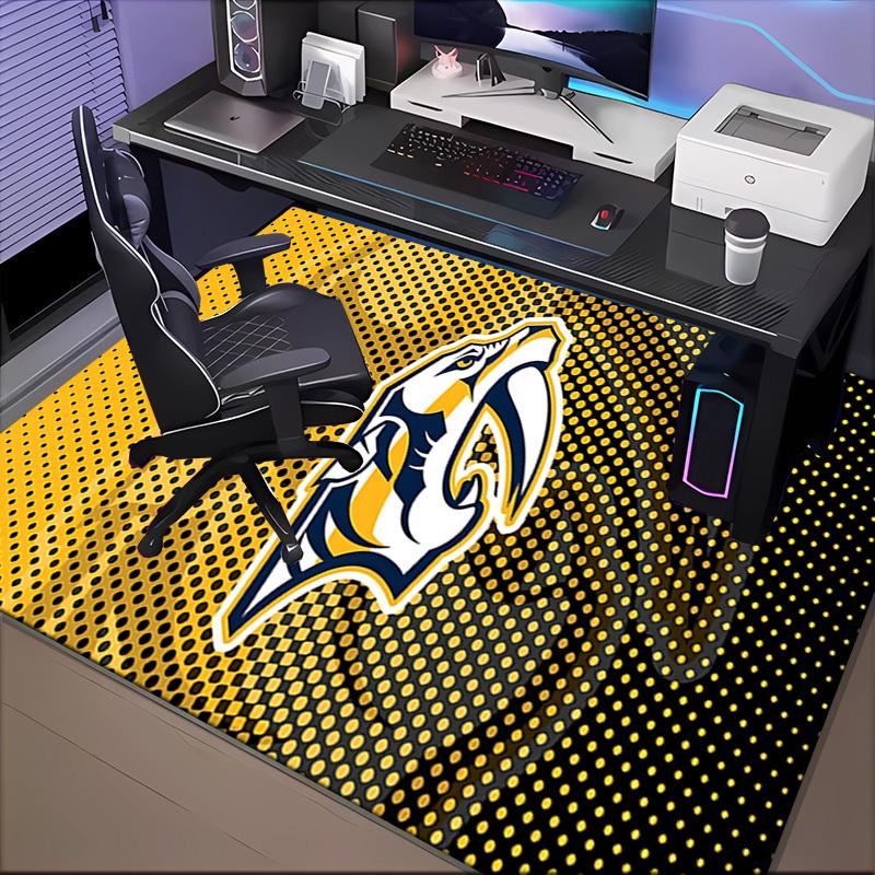 Nashville Hockey Team Floor Mat for Living Room, Game Rooms, Office, Bedroom, Office Floor Mat Playful Design, Christmas Fan Gifts