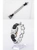 Men's Titanium Steel Hip-Hop Chain Bracelet, European & American Style, Safety Buckle.