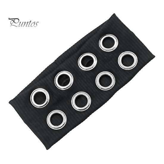 

Women Hair Band Hollow Design Metal Elements Soft Breathable Hair Rope Sports Yoga Party Women Hair Accessories чёрный