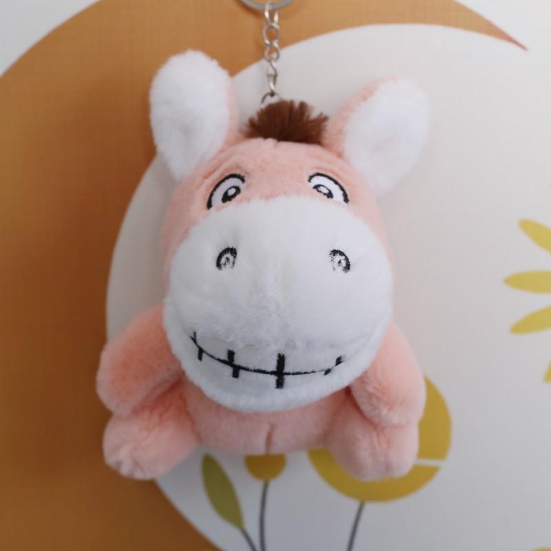 Niedliches Esel-Shirt mit großen Zähnen, Bär Hase Plüschtier Puppenanhänger, Puppen-Taschenanhänger