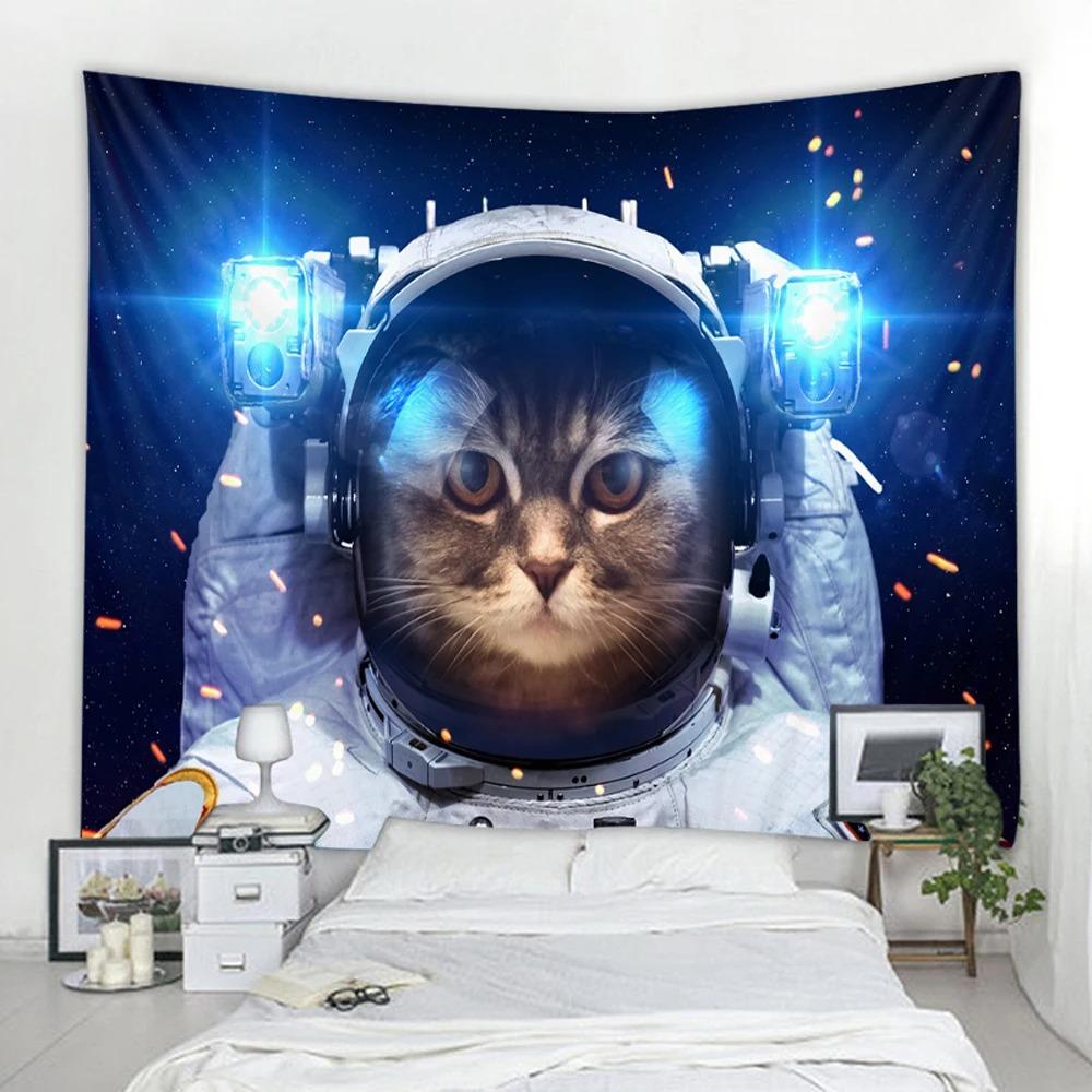 Wanddekoration Zuhause Wandteppich Lustige Katze Hintergrund Hängestoff Büro Wohnzimmer Wandteppich