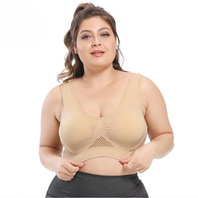 Podprsenka větší velikosti Bezešvá podprsenka s vycpávkami Velká velikost 5XL 6XL Push Up Bralette Podprsenky Pro ženy Vesta Bezdrátová aktivní podprsenka
