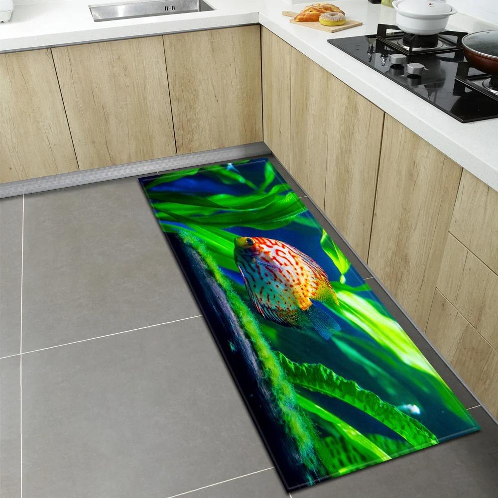 Underwater World Pattern Home Kitchen Floor Mat Door Decoration Floor Mat