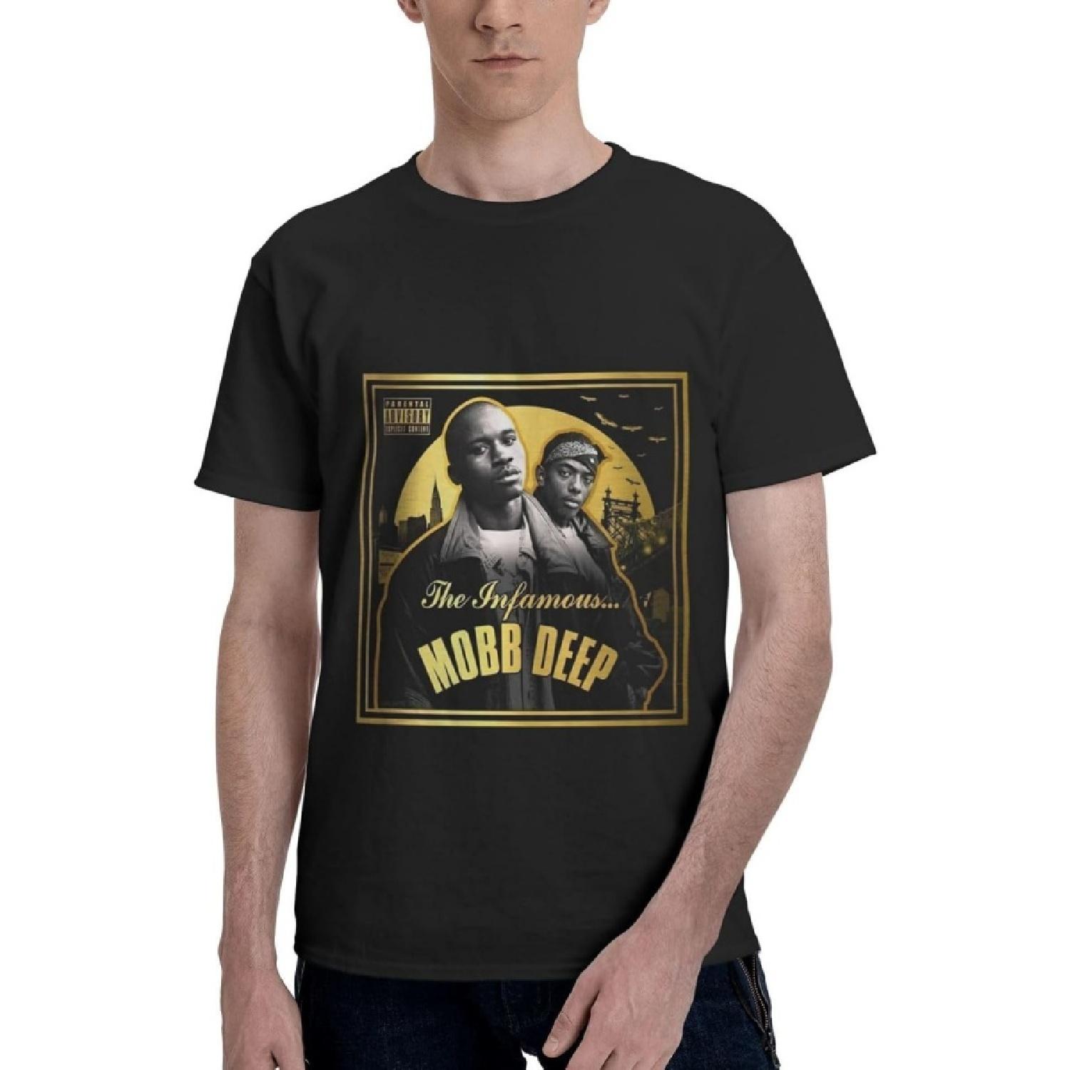 

Bfsoejdyp Mens T-Shirt Mobb Deep T Shirt Summer Casual Short Crew Short Sleeve Tops Tee XXXXXL різнокольоровий